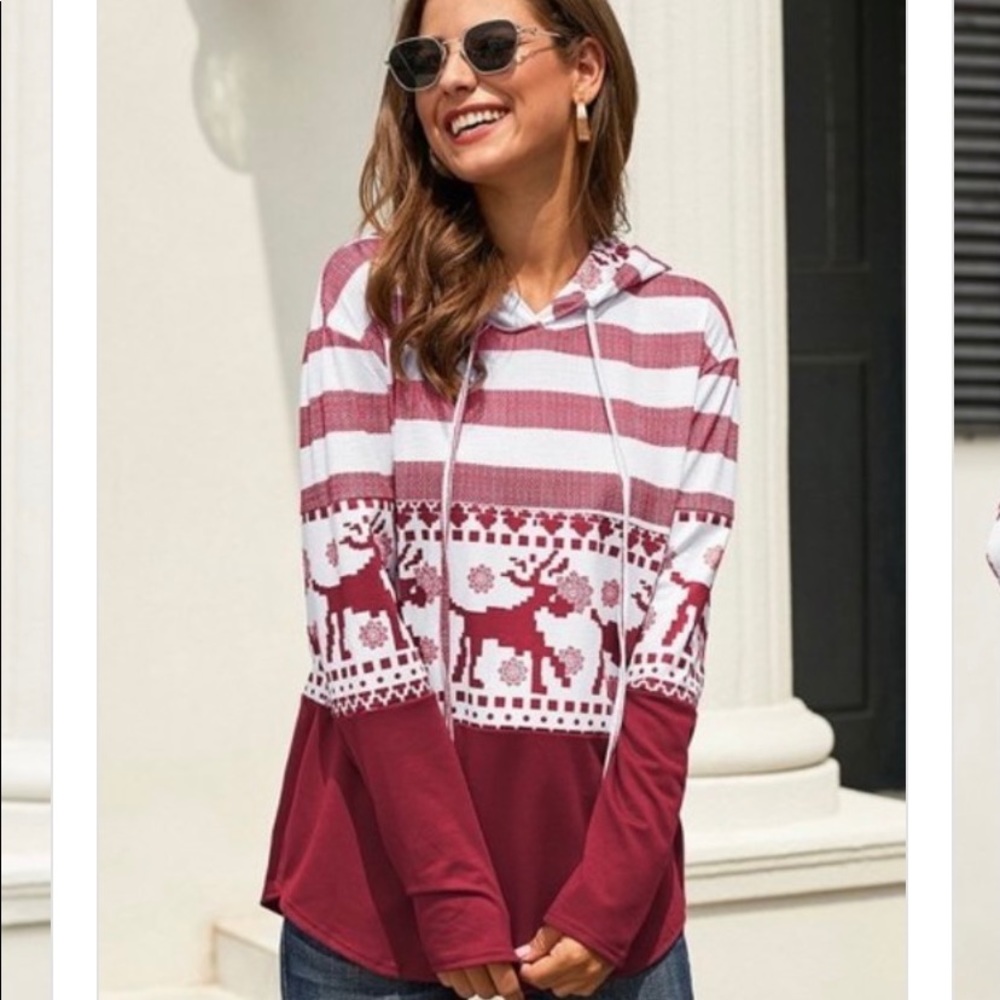 Hoodie Christmas holiday Large top